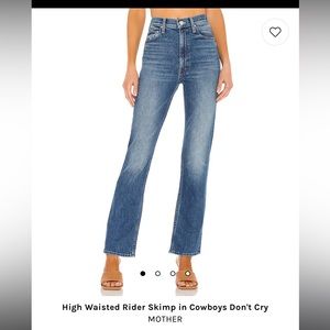 MOTHER high waisted rider skimp in cowboys don’t cry size 27
